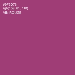 #9F3D76 - Vin Rouge Color Image